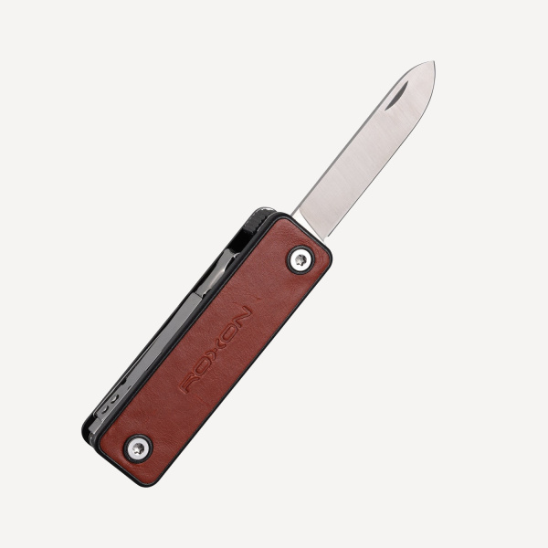 Мультитул RoXoN M4 10-in-1 (Сталь/Рыжая_Кожа)